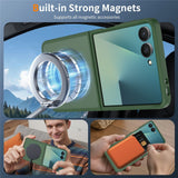 Samsung Galaxy Z Flip8 Matt Fleksibelt Plast Deksel - MagSafe Kompatibel - Grønn
