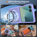 Samsung Galaxy Z Flip8 Matt Fleksibelt Plast Deksel - MagSafe Kompatibel - Lilla
