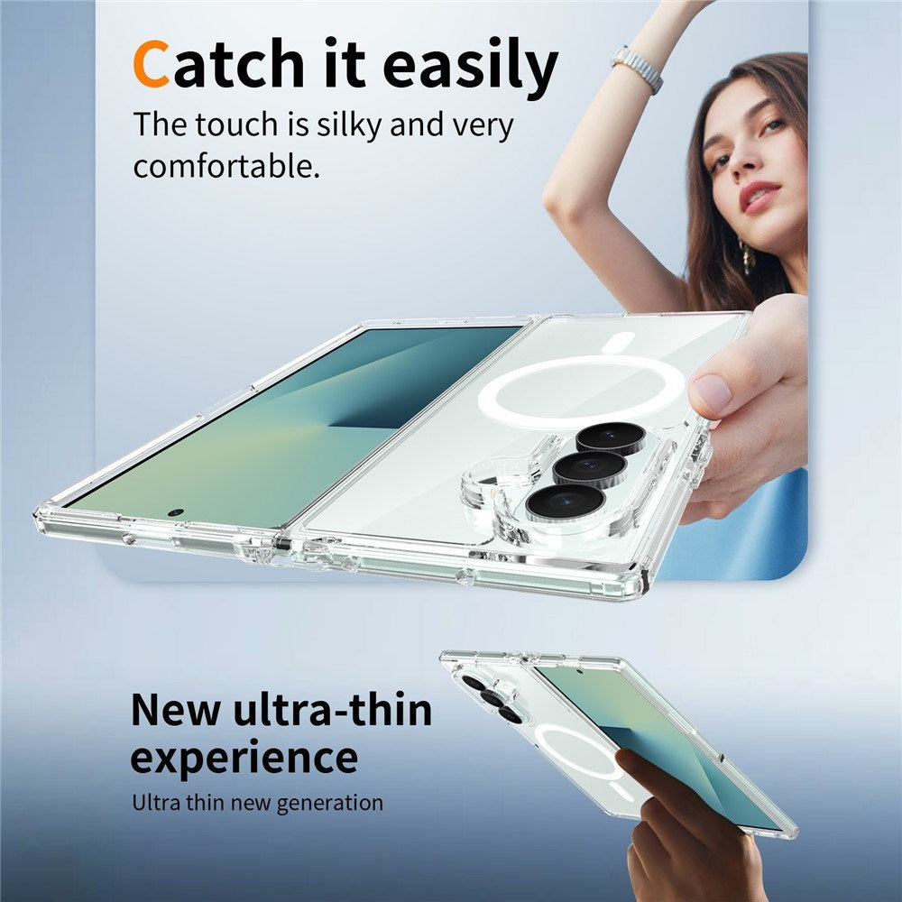 Samsung Galaxy Z Fold8 Ultra Hybrid Plast Deksel - MagSafe Kompatibel - Gjennomsiktig