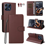 Motorola Edge 70 Pro EIDERWOOD Kunstskinn Flip Deksel m. Stropp - Brun