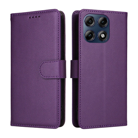 Motorola Edge 70 Pro EIDERWOOD Kunstskinn Flip Deksel m. Stropp - Lilla