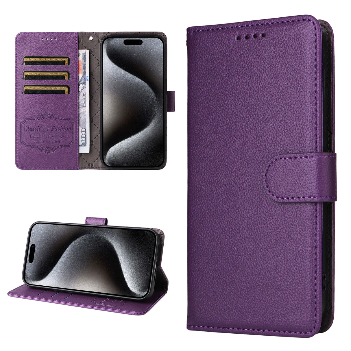 Motorola Edge 70 Pro EIDERWOOD Kunstskinn Flip Deksel m. Stropp - Lilla