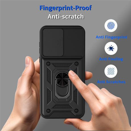 OnePlus Nord CE6 EIDERWOOD Hybrid Håndverker Deksel m. Kickstand & Cam Slider - Blå