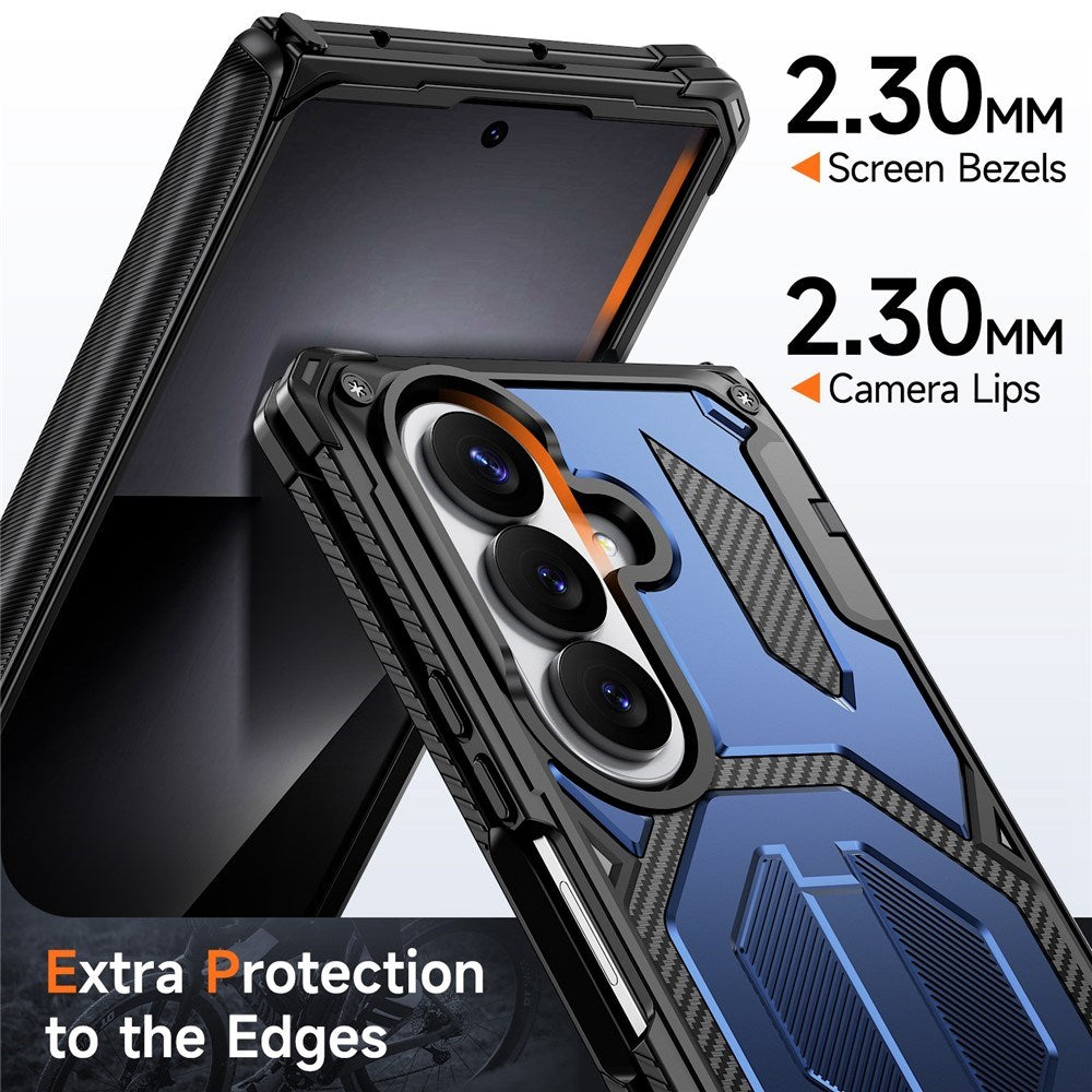 Samsung Galaxy Z Fold8 Ultra / Fold7 EIDERWOOD Håndverker Deksel med Indbygget Kickstand - MagSafe Kompatibel - Svart / Blå