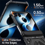 Samsung Galaxy Z Flip8 / Flip7 EIDERWOOD Håndverker Deksel med Indbygget Kickstand - MagSafe Kompatibel - Svart