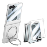 Samsung Galaxy Z Flip8 EIDERWOOD Deksel - Innebygd Skjermbeskyttelse & Stativfunksjon - Sølv