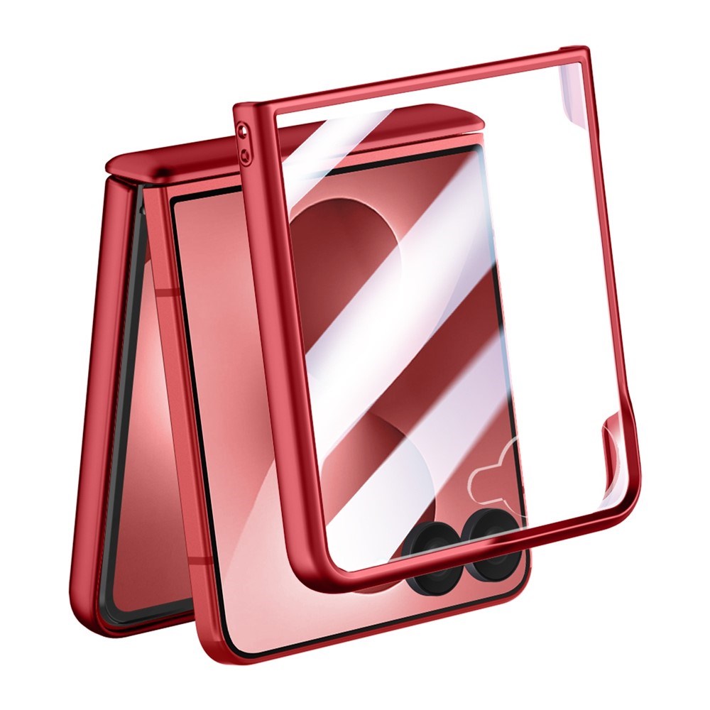 Samsung Galaxy Z Flip8 EIDERWOOD Deksel - Innebygd Skjermbeskyttelse & Stativfunksjon - Rød