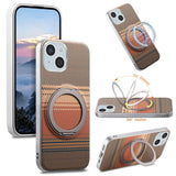 iPhone 14 / 13 EIDERWOOD Hybrid Plast Gradient Deksel m. Roterende Kickstand - MagSafe Kompatibel - Brun