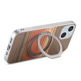 iPhone 14 / 13 EIDERWOOD Hybrid Plast Gradient Deksel m. Roterende Kickstand - MagSafe Kompatibel - Brun