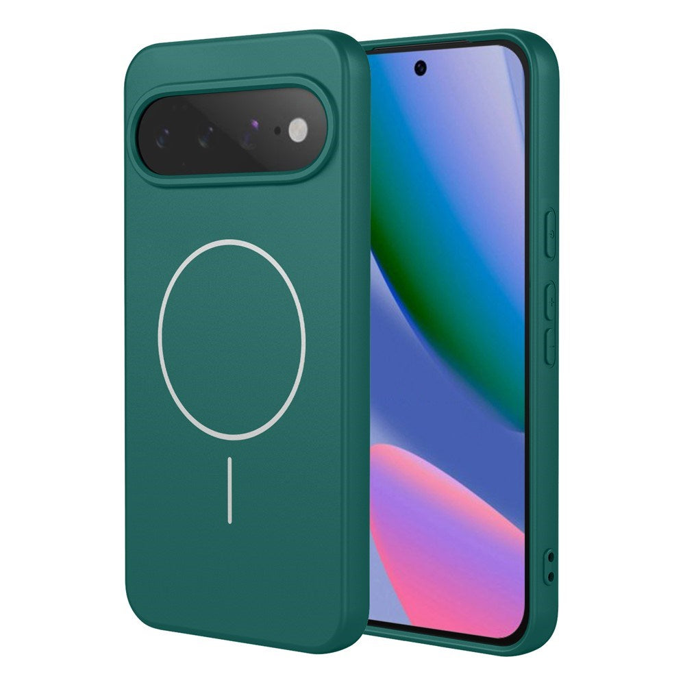 Google Pixel 11 EIDERWOOD Fleksibelt Plast Deksel m. Fôr Innvendig - MagSafe Kompatibel - Mørkgrønn