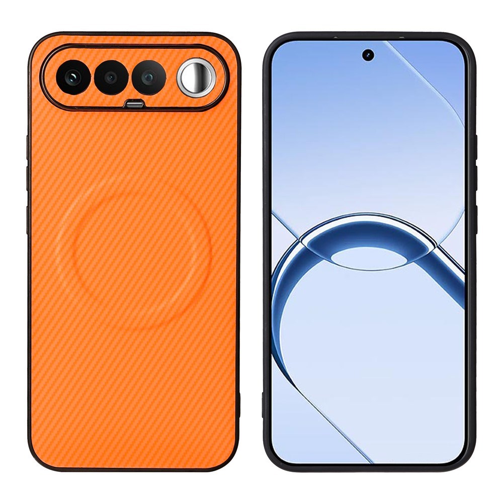 Realme 16 EIDERWOOD Hybrid Carbon Deksel - MagSafe Kompatibel - Oransje