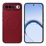 Realme 16 EIDERWOOD Hybrid Carbon Deksel - MagSafe Kompatibel - Rød