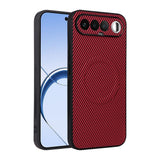 Realme 16 EIDERWOOD Hybrid Carbon Deksel - MagSafe Kompatibel - Rød