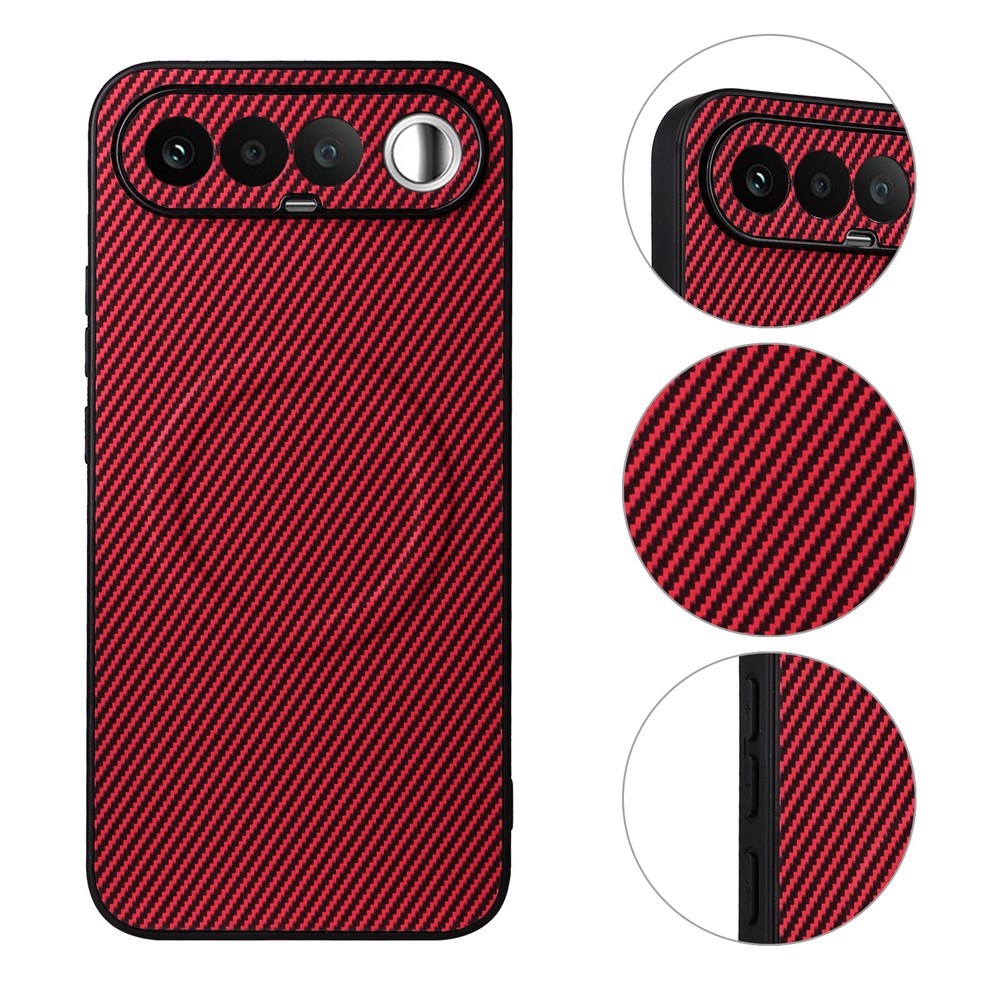 Realme 16 EIDERWOOD Hybrid Carbon Deksel - MagSafe Kompatibel - Rød