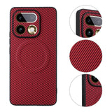 Realme 16 Pro EIDERWOOD Hybrid Carbon Deksel - MagSafe Kompatibel - Rød