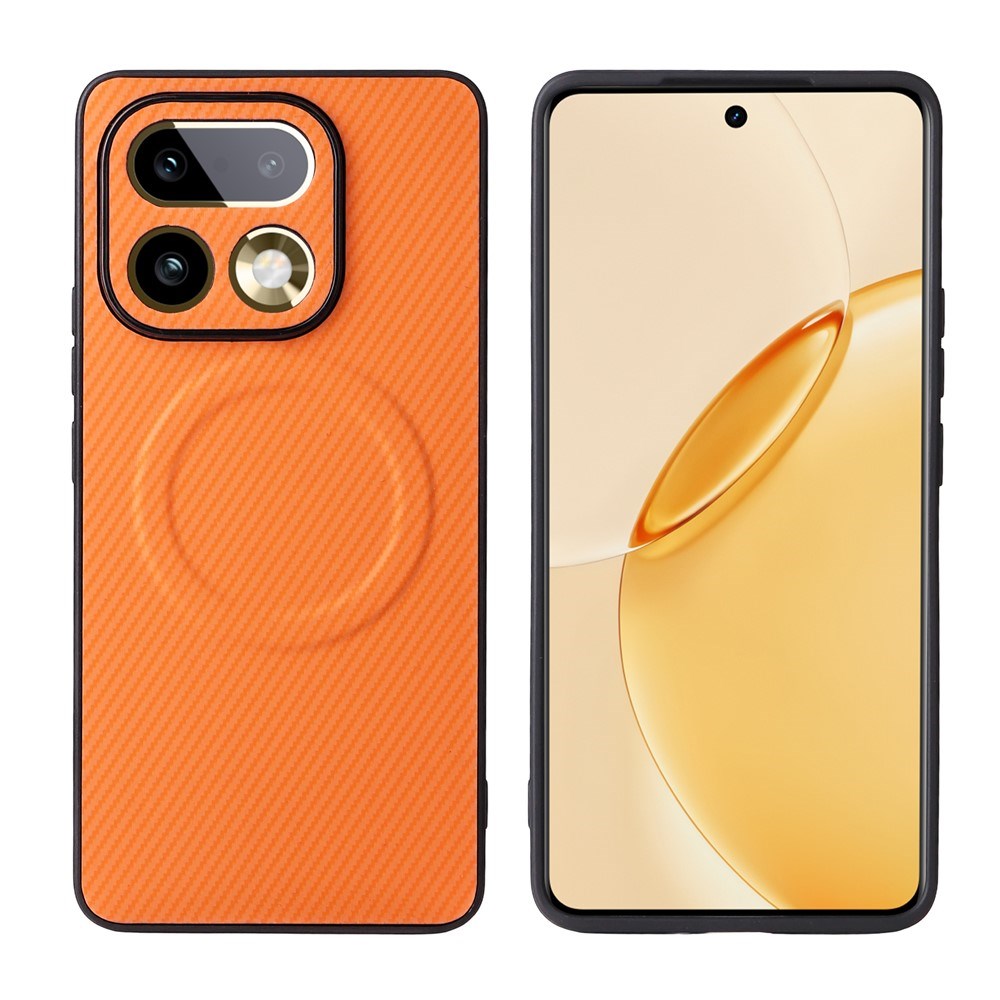 Realme 16 Pro+ EIDERWOOD Hybrid Carbon Deksel - MagSafe Kompatibel - Oransje