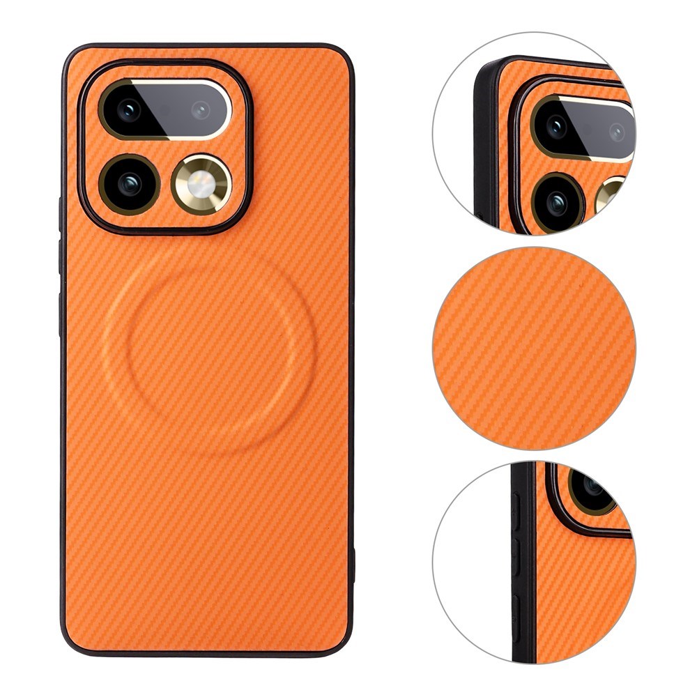 Realme 16 Pro+ EIDERWOOD Hybrid Carbon Deksel - MagSafe Kompatibel - Oransje