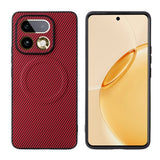 Realme 16 Pro+ EIDERWOOD Hybrid Carbon Deksel - MagSafe Kompatibel - Rød