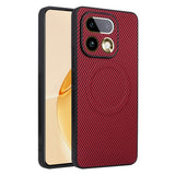 Realme 16 Pro+ EIDERWOOD Hybrid Carbon Deksel - MagSafe Kompatibel - Rød