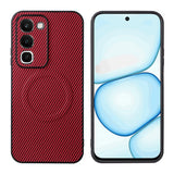 Realme C100 EIDERWOOD Hybrid Carbon Deksel - MagSafe Kompatibel - Rød