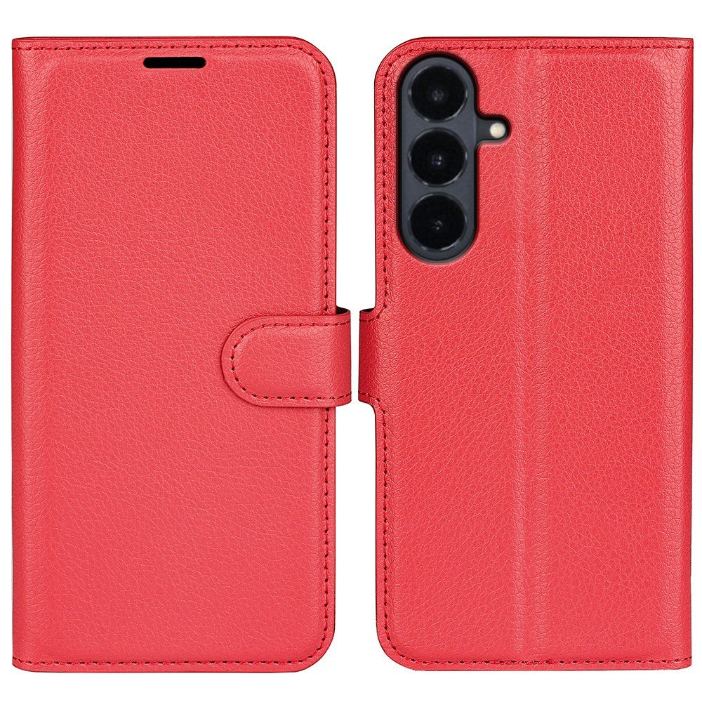 Samsung Galaxy S26 FE EIDERWOOD Flip Deksel med Kortholder & Stativfunksjon - Rød