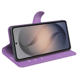 Samsung Galaxy S26 FE EIDERWOOD Flip Deksel med Kortholder & Stativfunksjon - Lilla