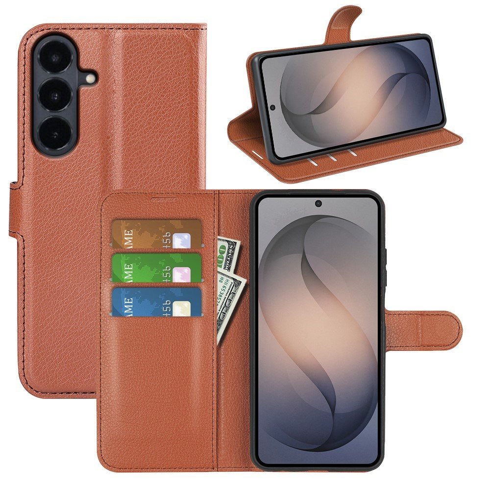 Samsung Galaxy S26 FE EIDERWOOD Flip Deksel med Kortholder & Stativfunksjon - Brun