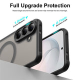 Samsung Galaxy S26 FE EIDERWOOD Matte Hybrid Deksel – MagSafe Kompatibel - Gjennomsiktig / Svart