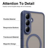 Samsung Galaxy S26 FE EIDERWOOD Matte Hybrid Deksel – MagSafe Kompatibel - Gjennomsiktig / Blå