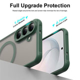 Samsung Galaxy S26 FE EIDERWOOD Matte Hybrid Deksel – MagSafe Kompatibel - Gjennomsiktig / Grønn