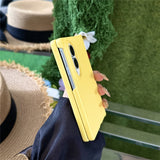 Samsung Galaxy Z Fold8 EIDERWOOD Hard Plast Deksel med Hengsel - Gul