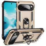 Google Pixel 11 / 11 Pro EIDERWOOD Håndverkerdeksel med 360 Graders Roterbar Støtte - Gull