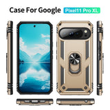 Google Pixel 11 Pro XL EIDERWOOD Håndverkerdeksel med 360 Graders Roterbar Støtte - Gull