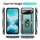 Google Pixel 11 Pro XL EIDERWOOD Håndverkerdeksel med 360 Graders Roterbar Støtte - Turkis