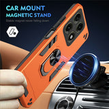 Motorola Edge 70 Pro EIDERWOOD Magnetisk Hybrid Håndverker Deksel m. Kickstand - Oransje