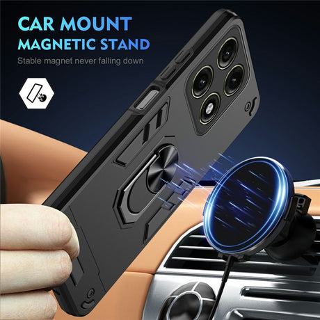 Motorola Edge 70 Pro EIDERWOOD Magnetisk Hybrid Håndverker Deksel m. Kickstand - Svart