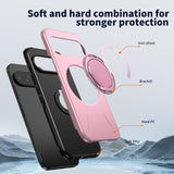Google Pixel 11 / 11 Pro EIDERWOOD Hybrid Plast Deksel med Roterende Kickstand - MagSafe Kompatibel - Rosa
