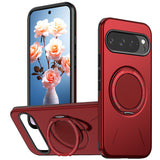 Google Pixel 11 / 11 Pro EIDERWOOD Hybrid Plast Deksel med Roterende Kickstand - MagSafe Kompatibel - Rød