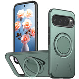 Google Pixel 11 / 11 Pro EIDERWOOD Hybrid Plast Deksel med Roterende Kickstand - MagSafe Kompatibel - Grønn