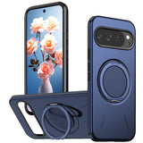 Google Pixel 11 / 11 Pro EIDERWOOD Hybrid Plast Deksel med Roterende Kickstand - MagSafe Kompatibel - Blå