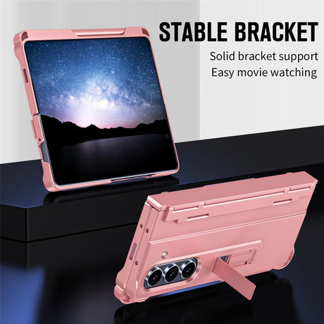Samsung Galaxy Z Fold8 Ultra EIDERWOOD Rugged Deksel med Stativfunksjon & Skjermbeskyttelse - Rosa
