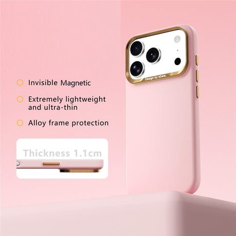 iPhone 18 Pro / 17 Pro ABEEL Hardt Soft-Touch Plast Deksel - MagSafe Kompatibel - Rosa