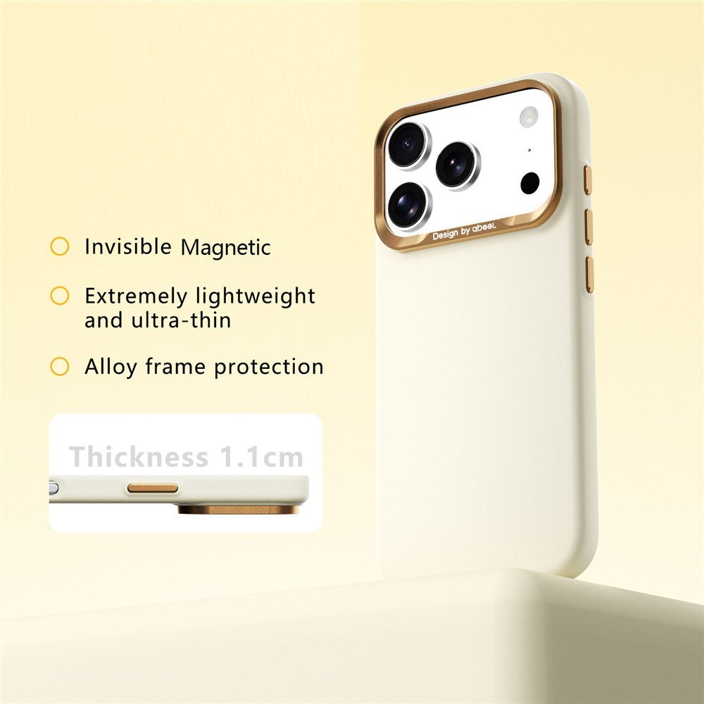iPhone 18 Pro Max / 17 Pro Max ABEEL Hardt Soft-Touch Plast Deksel - MagSafe Kompatibel - Gul