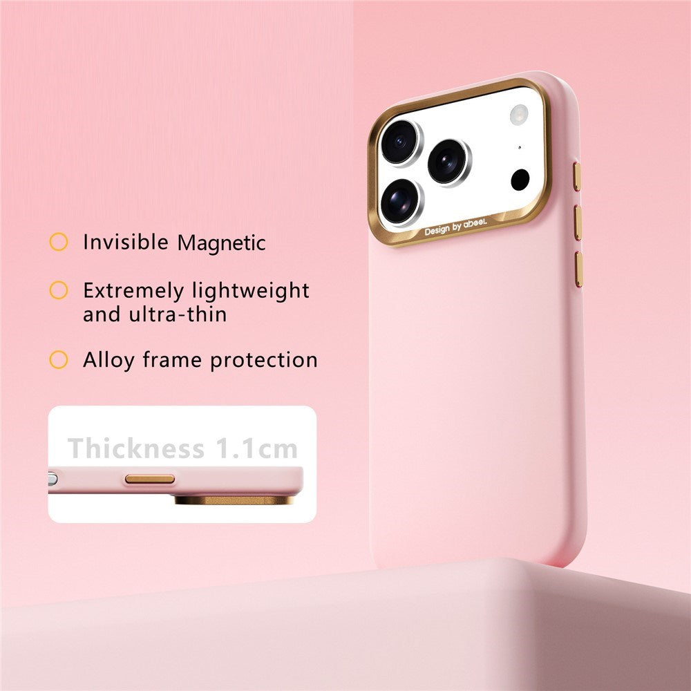 iPhone 18 Pro Max / 17 Pro Max ABEEL Hardt Soft-Touch Plast Deksel - MagSafe Kompatibel - Rosa