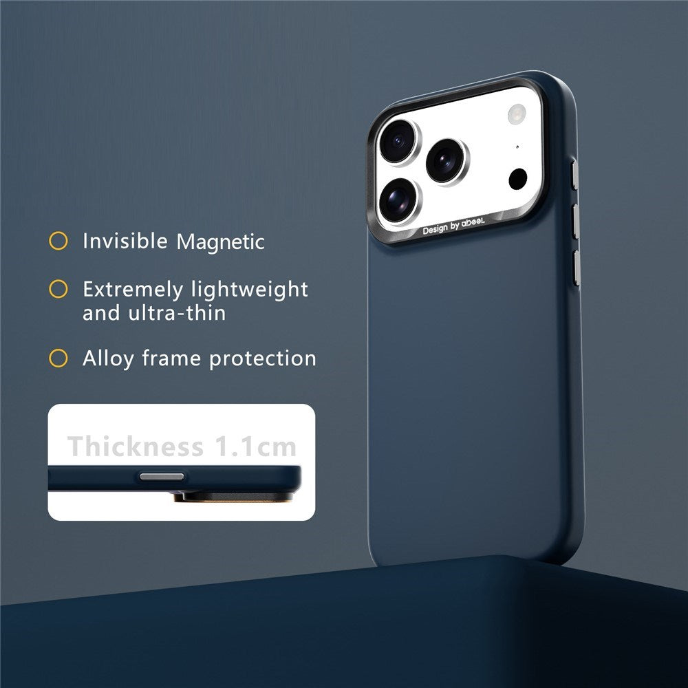 iPhone 18 Pro Max / 17 Pro Max ABEEL Hardt Soft-Touch Plast Deksel - MagSafe Kompatibel - Mørkblå
