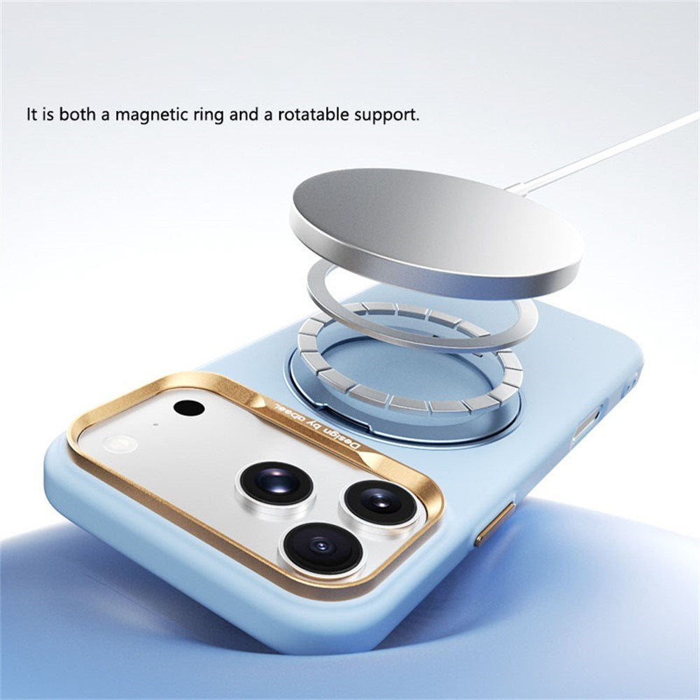 iPhone 17 Pro / 18 Pro ABEEL Hardt Soft-Touch Plast Deksel m. Kickstand - MagSafe Kompatibel - Rosa