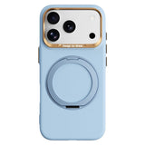 iPhone 17 Pro Max / 18 Pro Max ABEEL Hardt Soft-Touch Plast Deksel m. Kickstand - MagSafe Kompatibel - Lyseblå