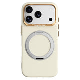 iPhone 17 Pro Max / 18 Pro Max ABEEL Hardt Soft-Touch Plast Deksel m. Kickstand - MagSafe Kompatibel - Gul