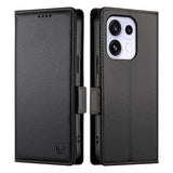 OPPO Reno16 F (5G) EIDERWOOD Kunstskinn Flipdeksel med Kortholder - Svart