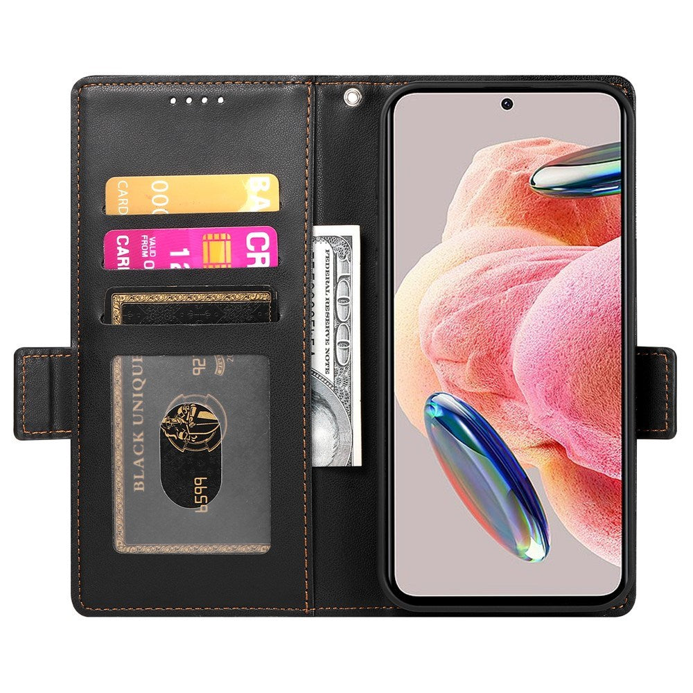 OPPO Reno16 F (5G) EIDERWOOD Kunstskinn Flipdeksel med Kortholder - Svart